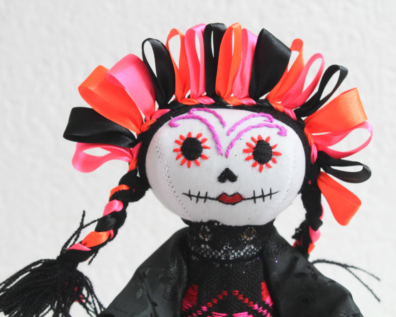 Muñeca Lelé Catrina Negro Rosa Negro