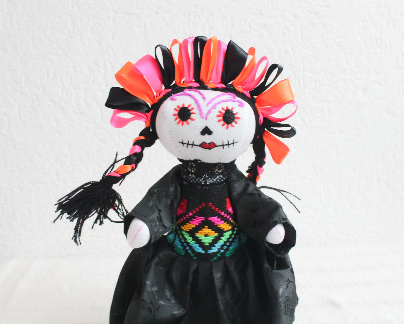 Muñeca Lelé Catrina Negro Rosa Negro