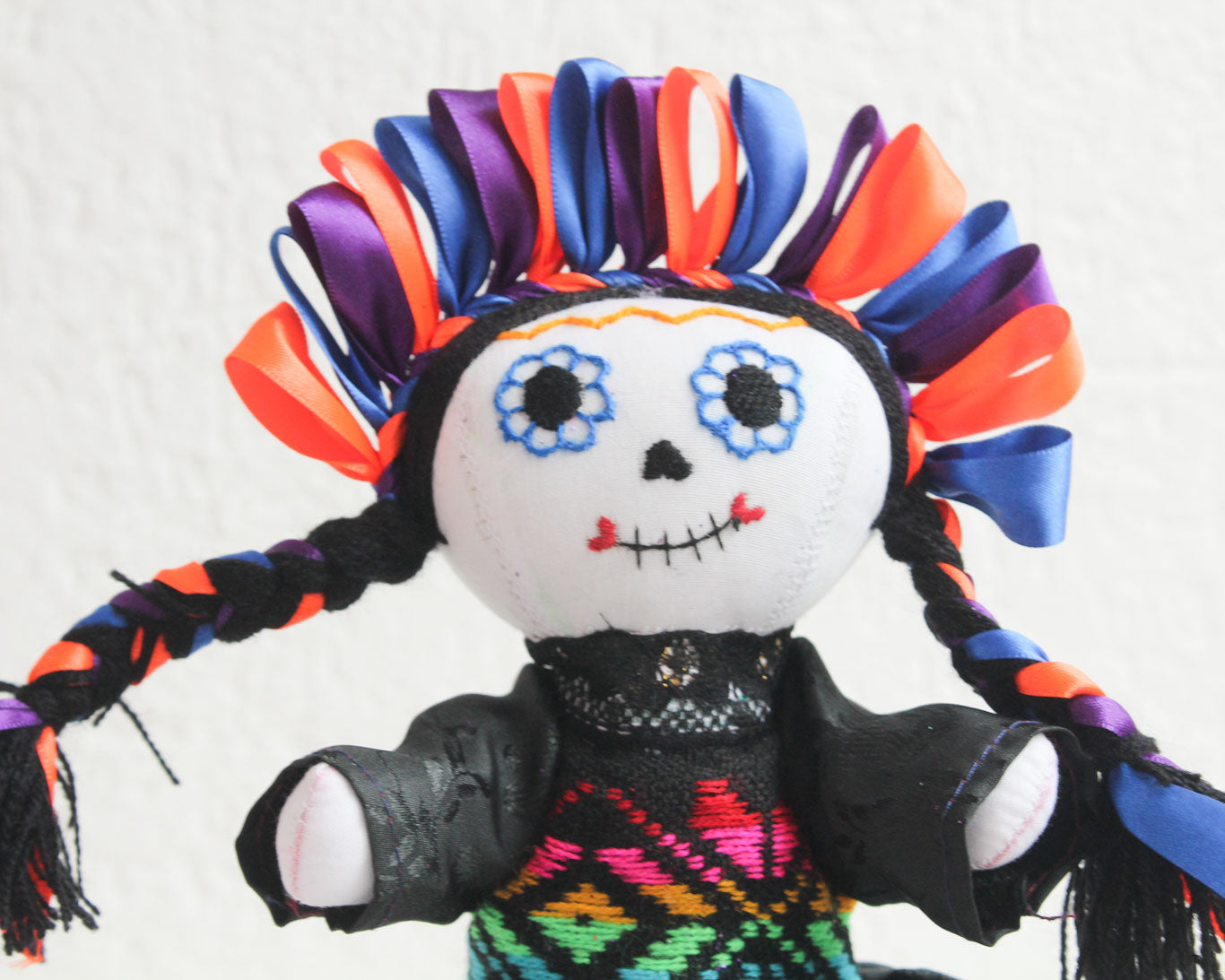 Muñeca Lelé Catrina Naranja Azul Morado