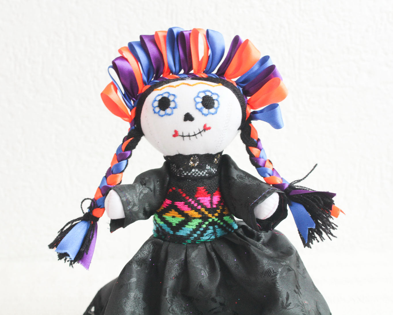 Muñeca Lelé Catrina Naranja Azul Morado