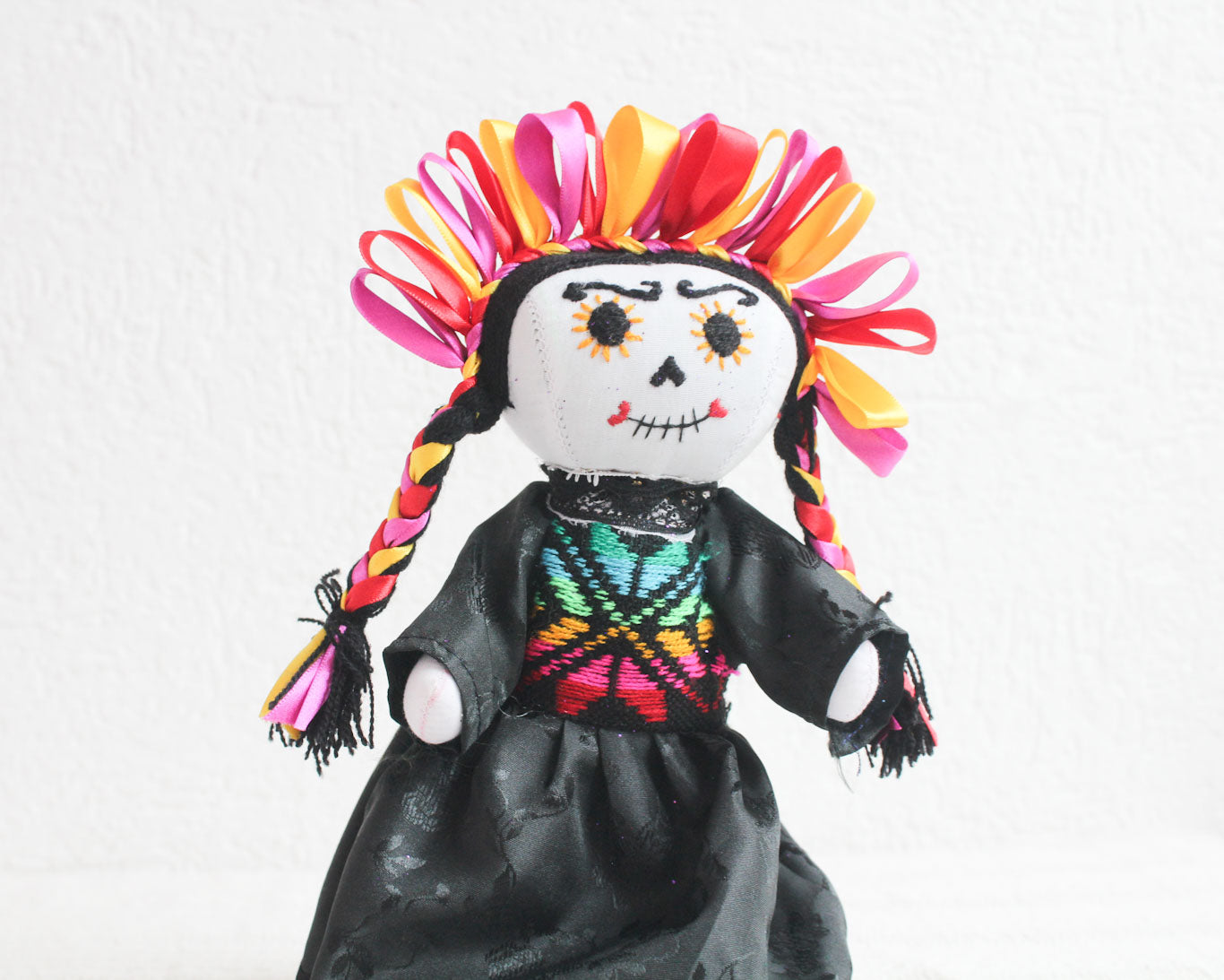 Muñeca Lelé Catrina Naranja Amarillo Rosa