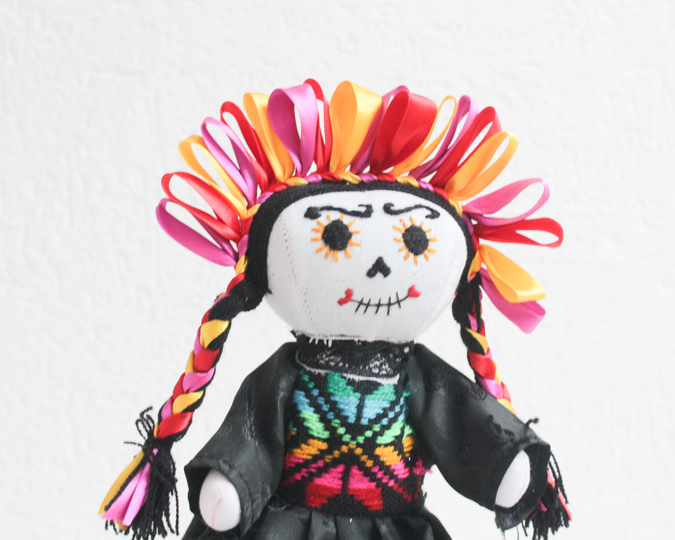 Muñeca Lelé Catrina Naranja Amarillo Rosa