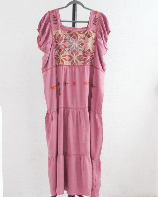 Vestido Julia Flores Rosa L / XL