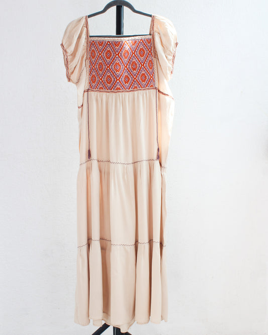 Vestido Gloria Beige Lila Naranja L - XL