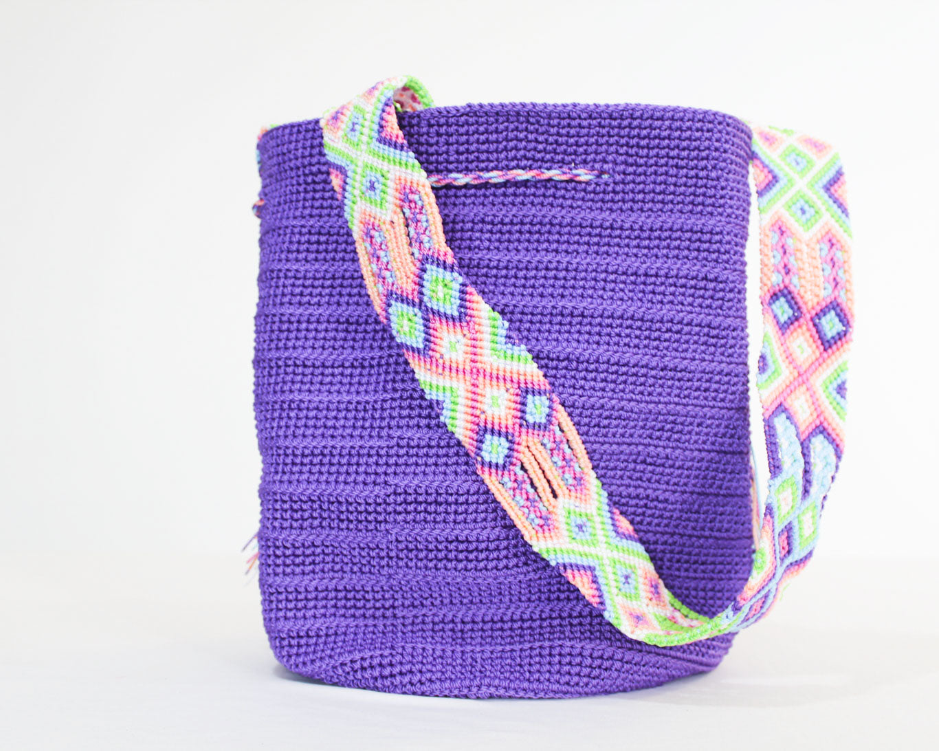 Bolso Morral Morado Rosa