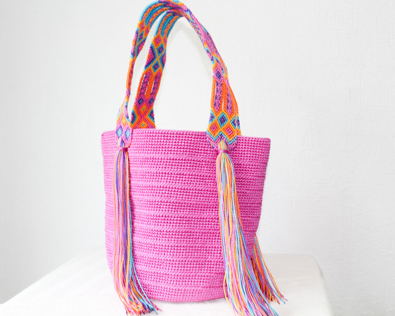 Bolso de mano Rosa Lila Naranja