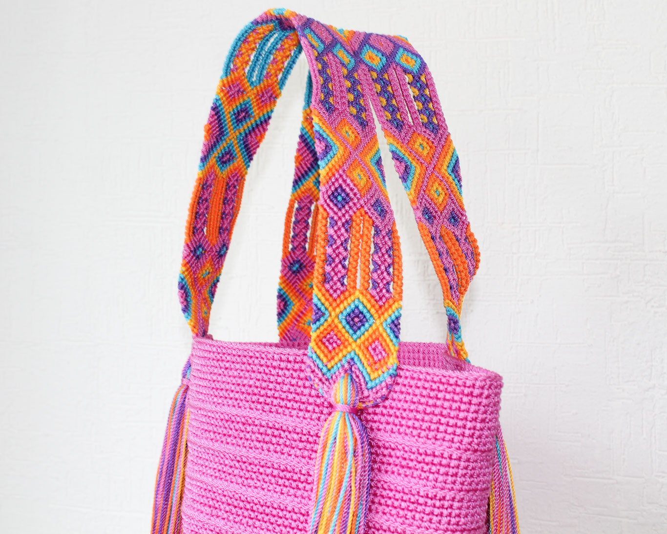 Bolso de mano Rosa Lila Naranja