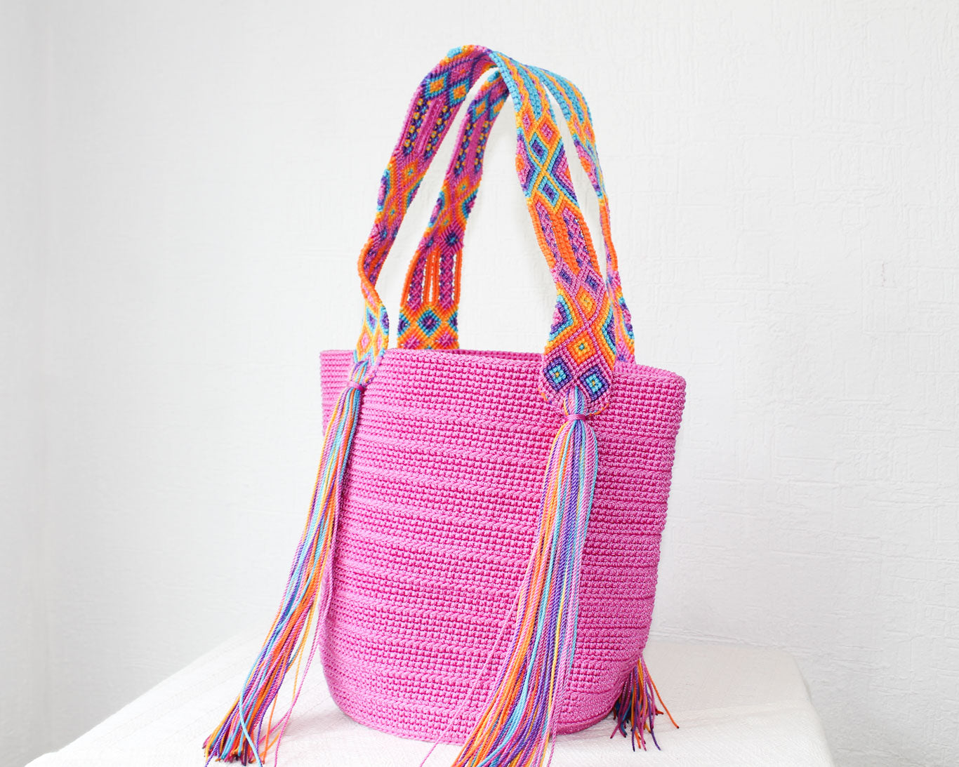 Bolso de mano Rosa Lila Naranja