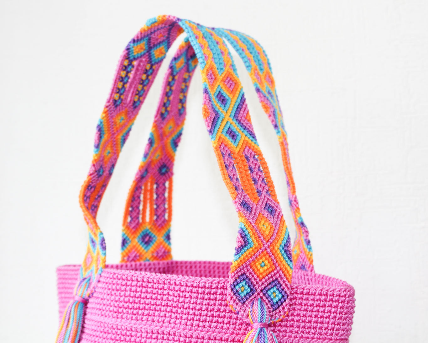 Bolso de mano Rosa Lila Naranja