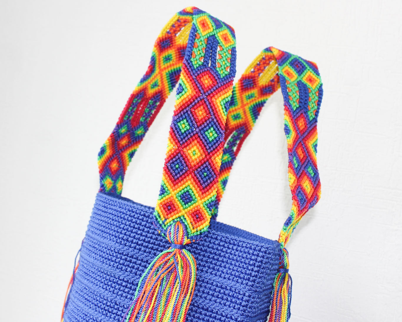 Bolso de mano Azul Rey Amarillo