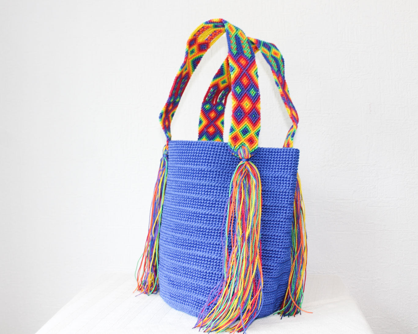 Bolso de mano Azul Rey Amarillo