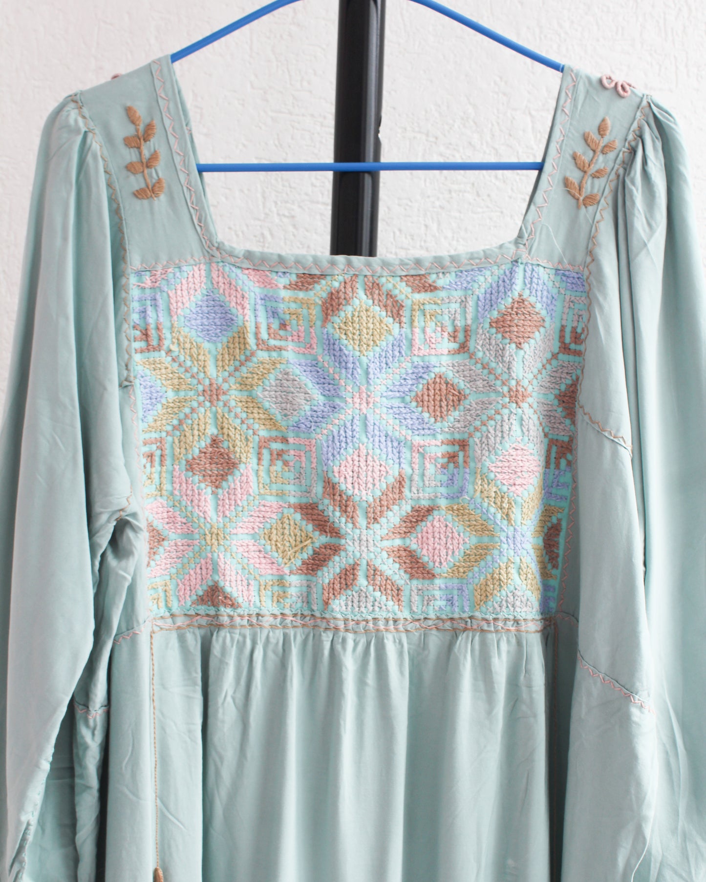 Vestido Julia Flores Manga 3/4 XL /XXL  Menta
