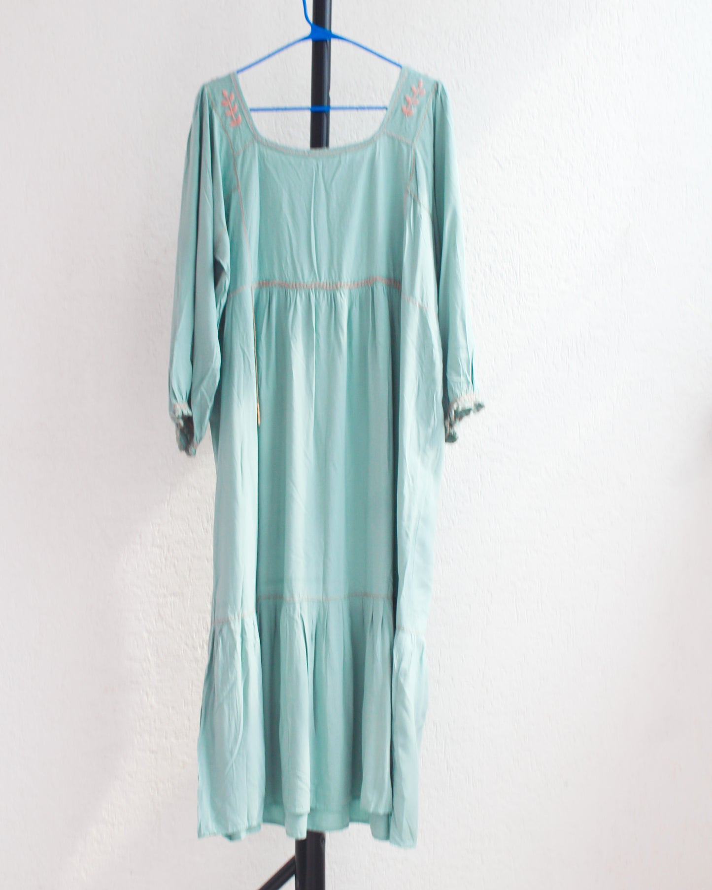 Vestido Julia Flores Manga 3/4 XL /XXL  Menta