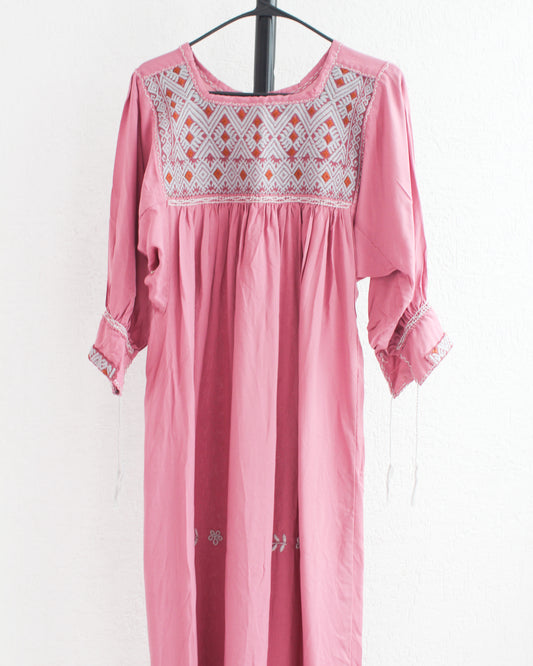 Vestido Elena Palo de Rosa Manga 3/4  CH - M -L