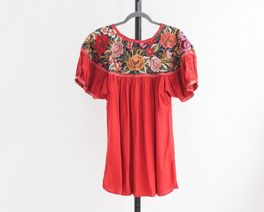 Blusa Abigail Flores Naranja Azul  XXL - XXXL