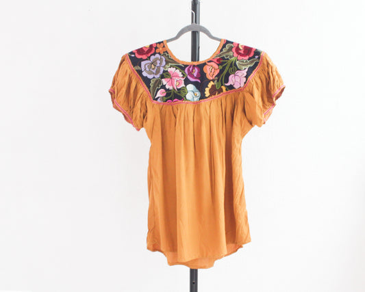 Blusa Abigail Flores Amarillo Colores XXL - XXXL