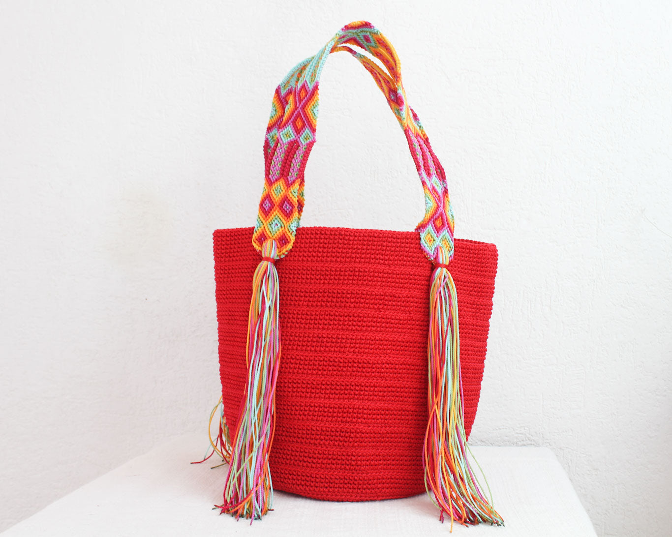 Bolso de mano Rojo Naranja Rosa