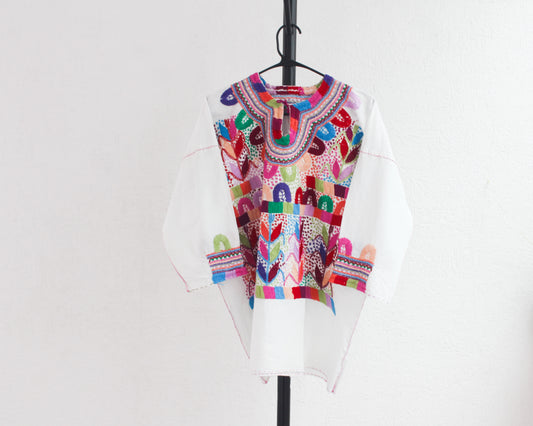 Blusa Milpa L - XL Azul Salmon Lila