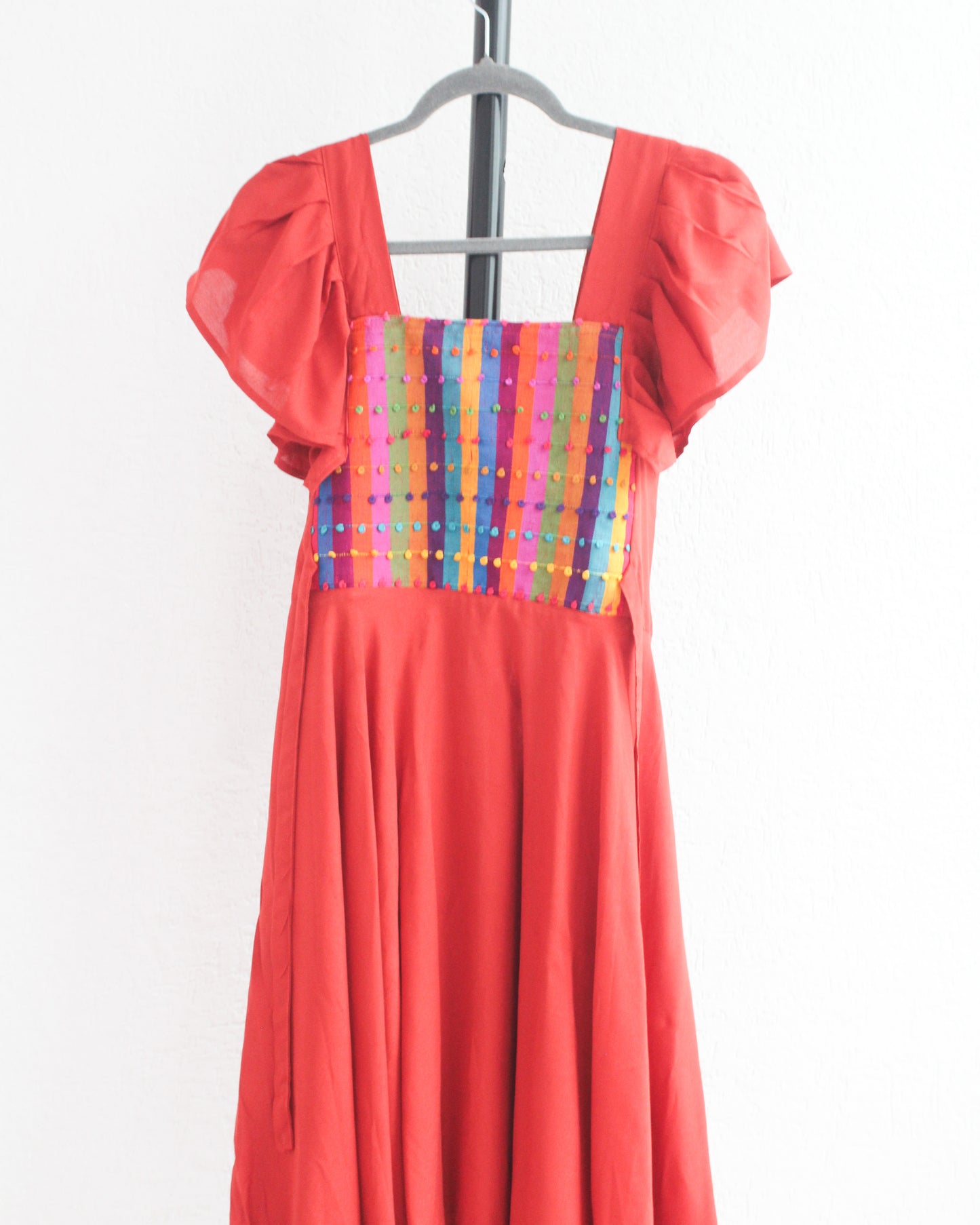 Vestido Anita Corto Nuditos Naranja
