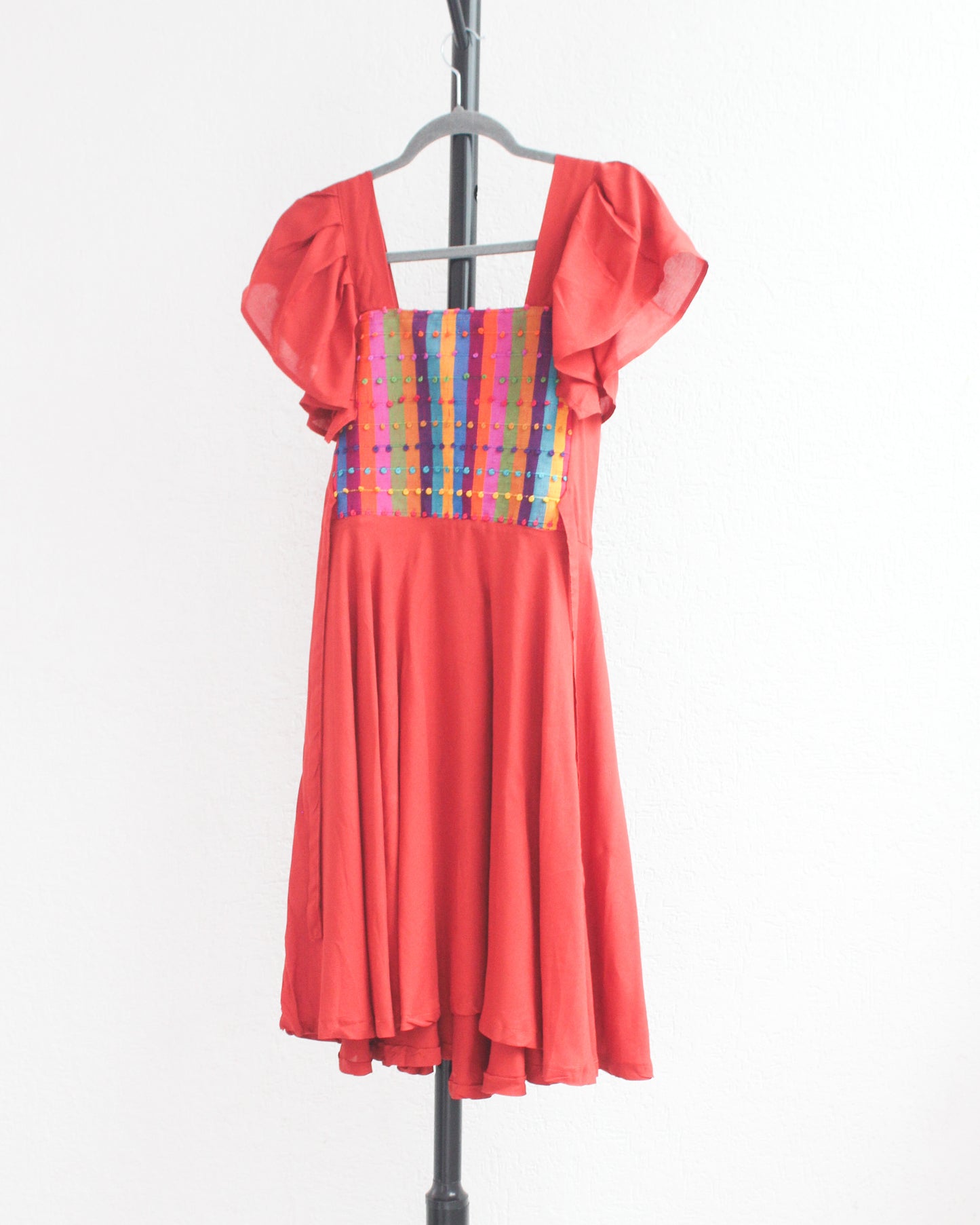 Vestido Anita Corto Nuditos Naranja