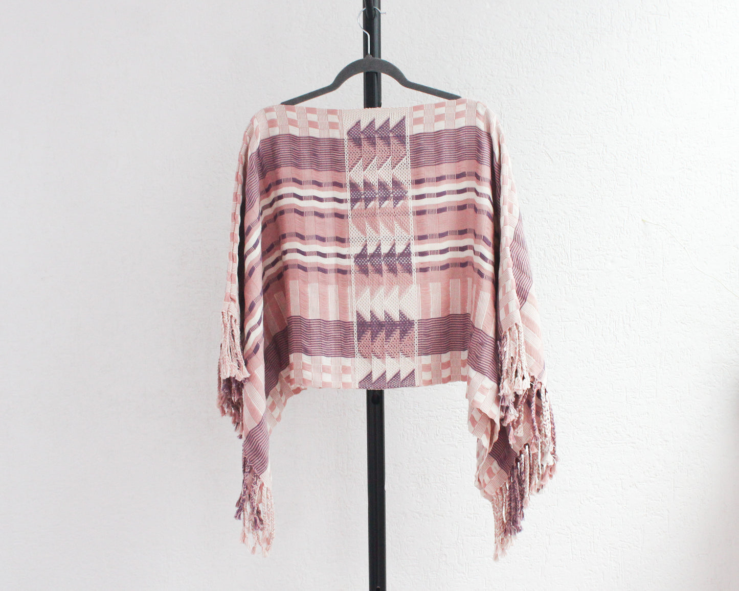 Jorongo Rombos Lila Rosa Blanco