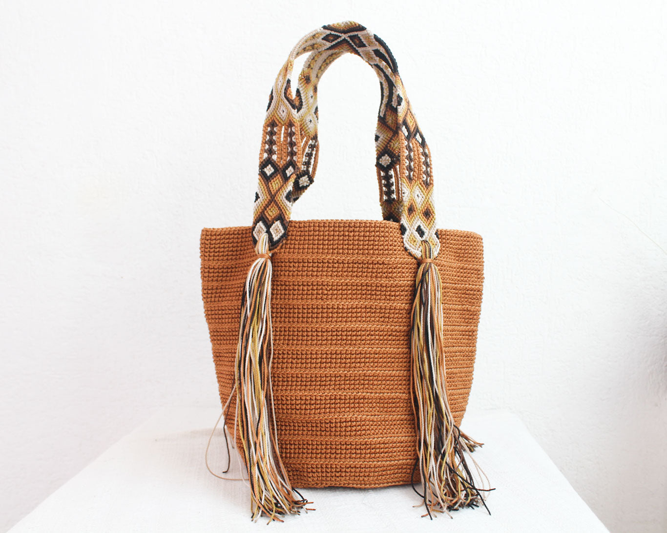 Bolso de mano Marron Café Beige