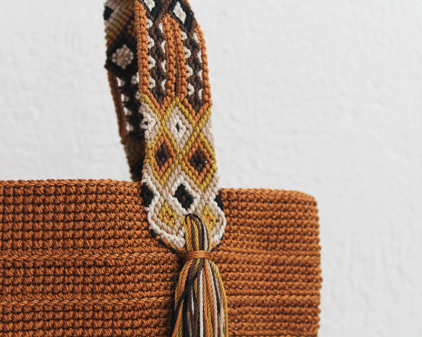 Bolso de mano Marron Café Beige