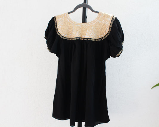 Blusa Aguacatenango Negro Beige