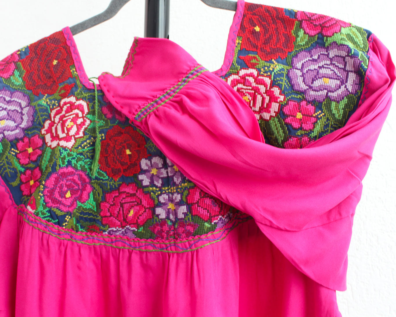 Blusa Abigail Flores Rosa Mexicano XXL