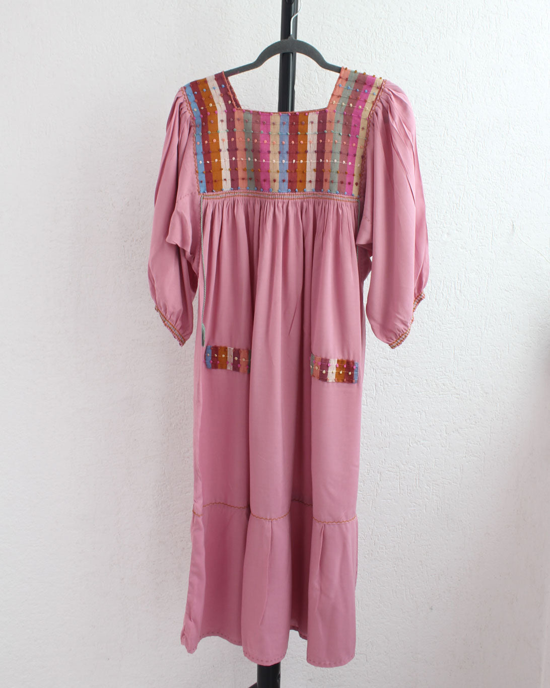 Vestido Nuditos Rosa Manga Larga