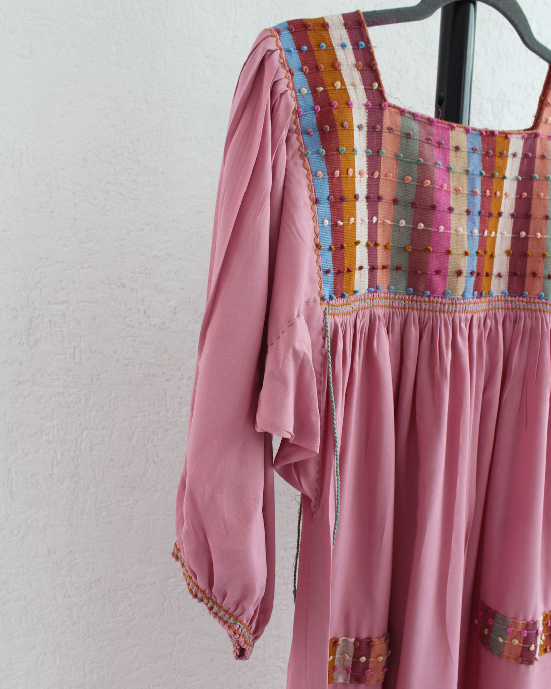 Vestido Nuditos Rosa Manga Larga