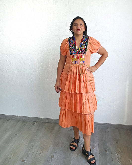 Vestido Blanca Coral Colores Ch - M