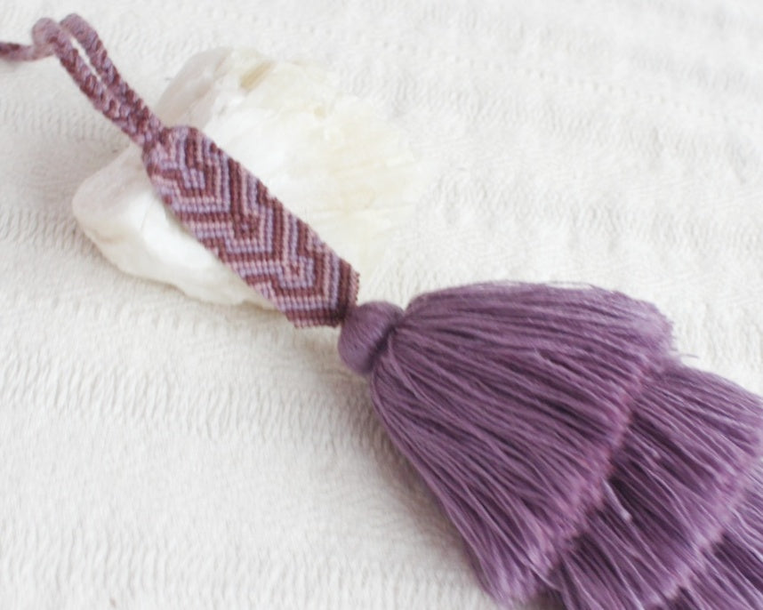 Campanitas con pulsera Morado Lila