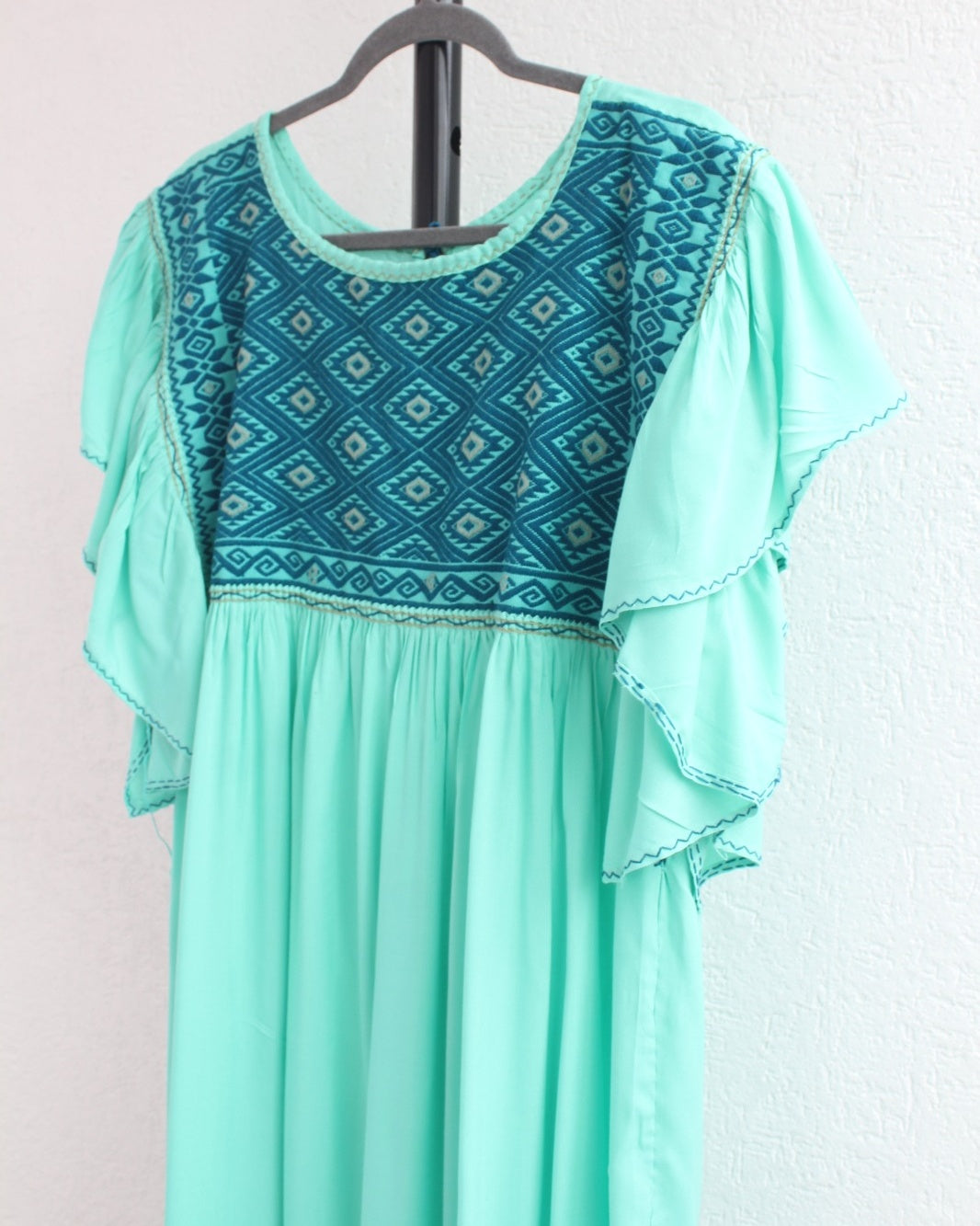 Vestido Margarita Estrellas Turquesa  XL - XXL