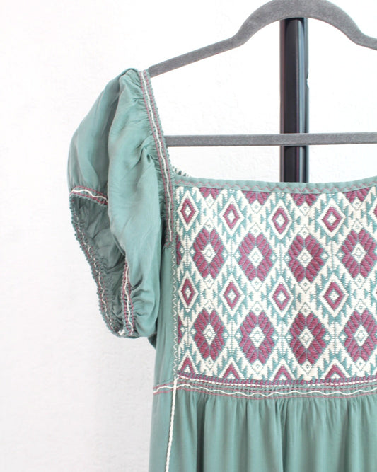 Vestido Gloria Menta Blanco Vino S M L