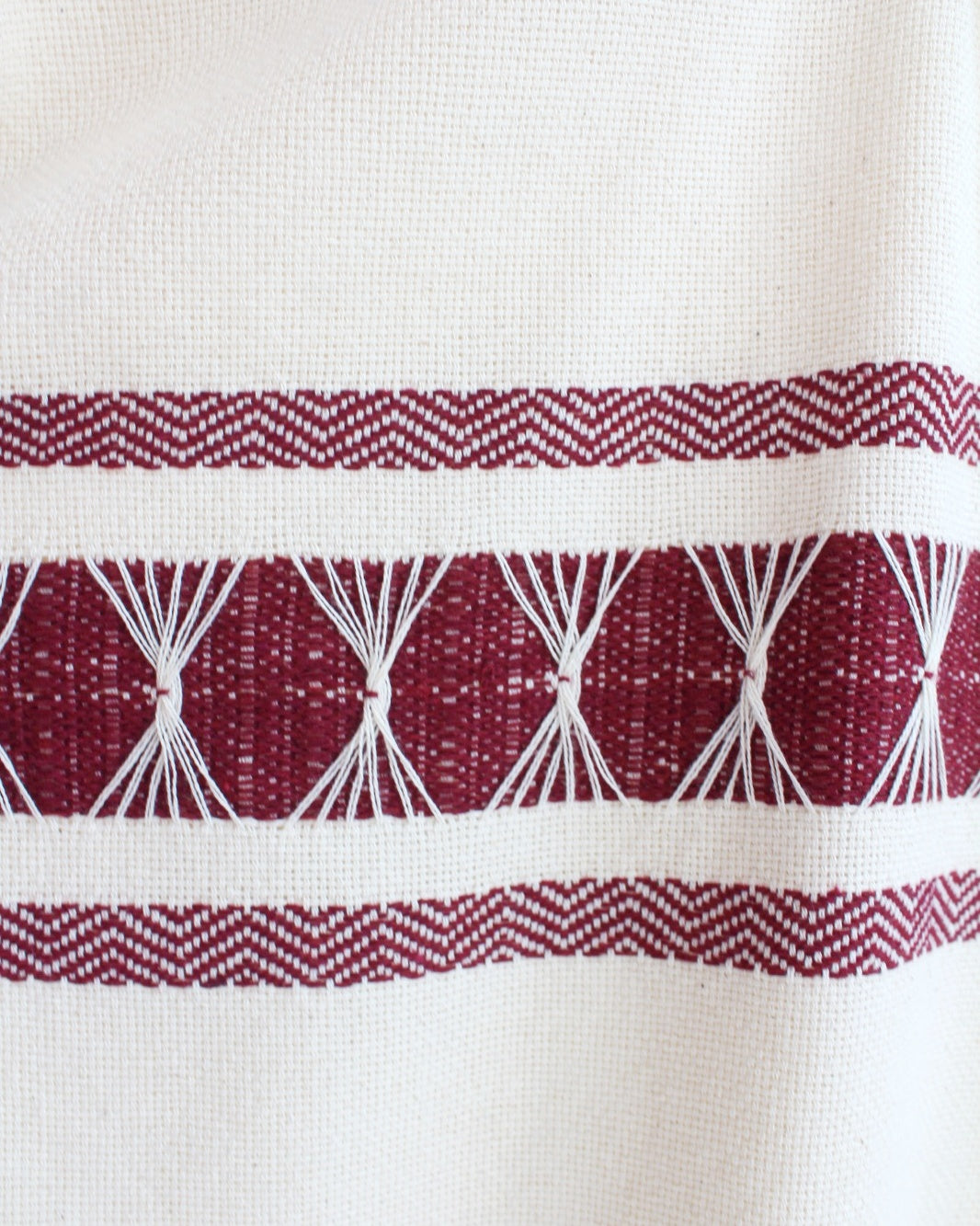 Huipil Largo Ali Natural Vino XL XXL