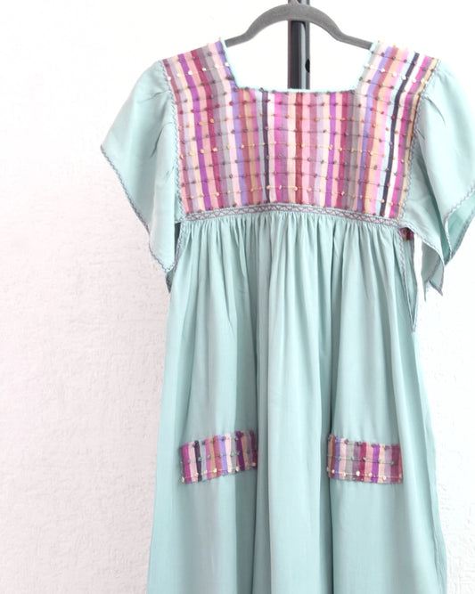 Vestido Nuditos Menta Rosa
