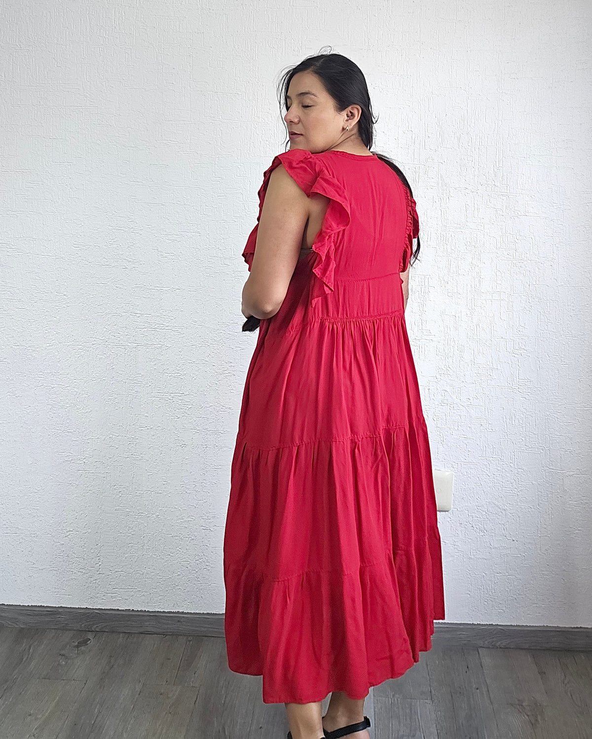 Vestido Antonia Rojo Beige 2XL