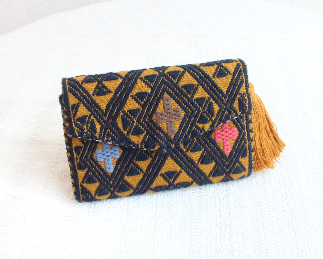 Cartera Estrellas Azul Marino Mostaza