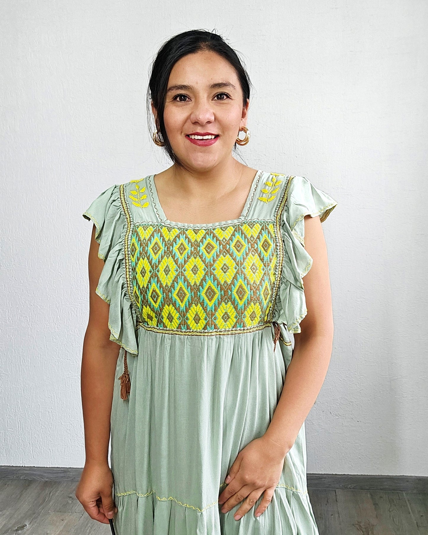 Vestido Josefina Menta Amarillo Unitalla