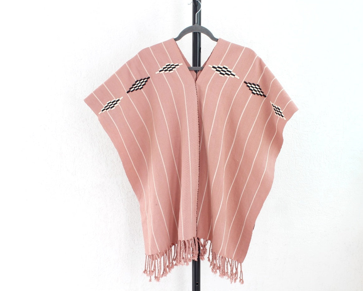 Jorongo Rombos Rosa Lineas Blancas