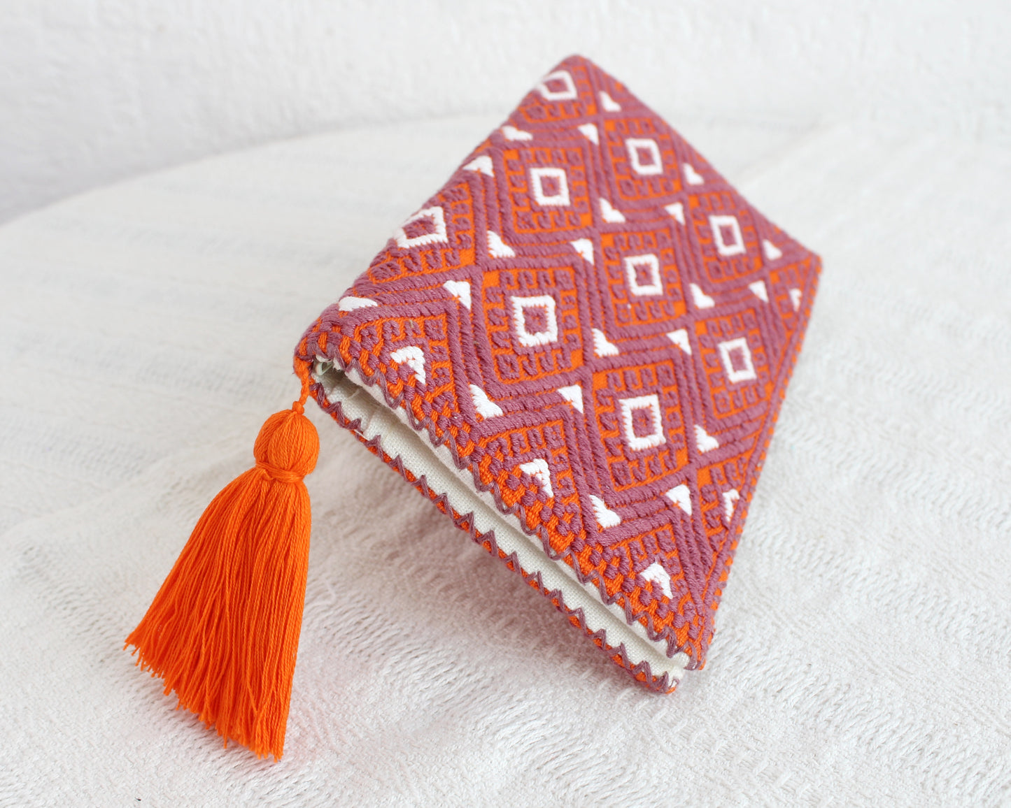 Billetera Pejel Naranja Blanco