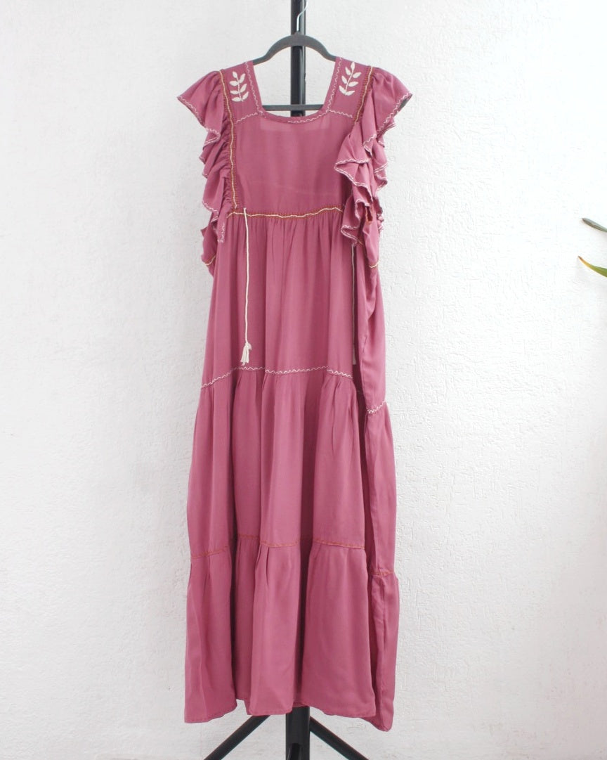 Vestido Josefina Rosa Blanco Unitalla
