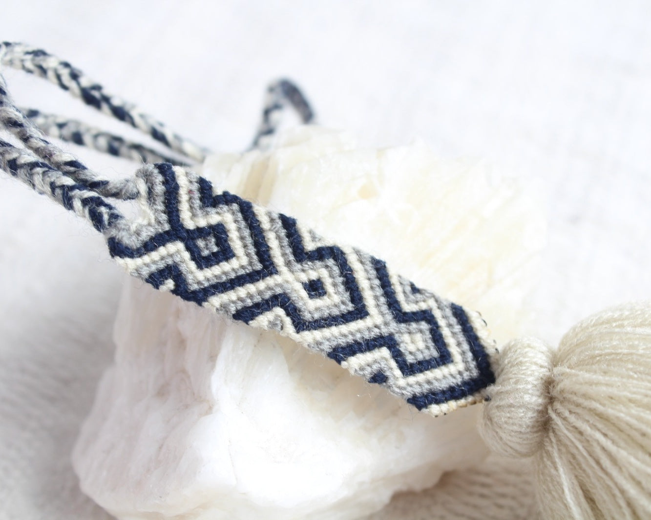 Campanitas con pulsera Beige Azul Marino