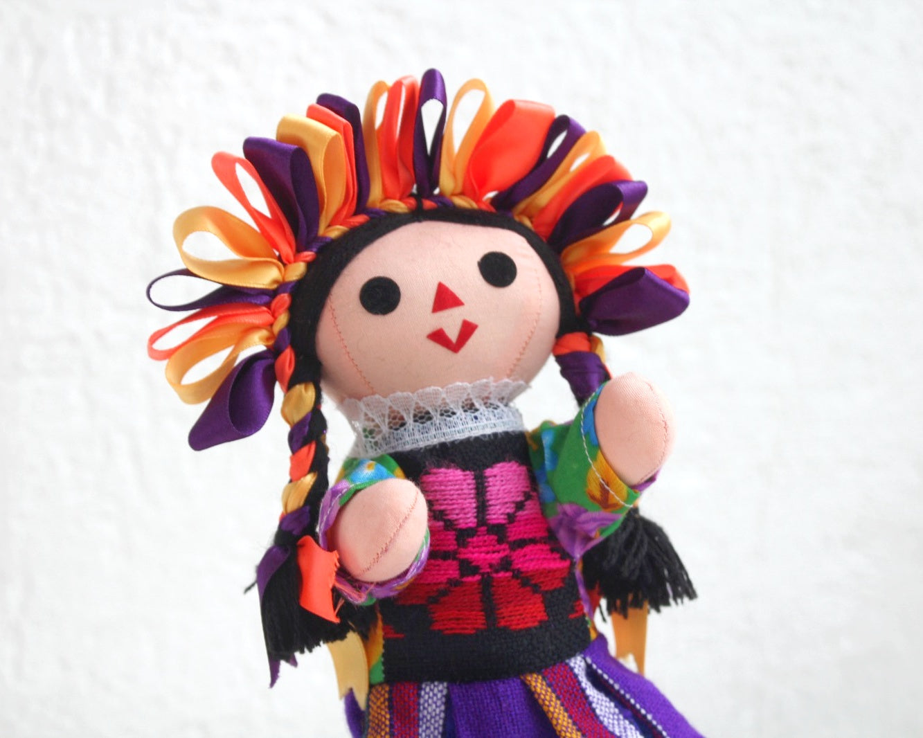 Muñeca Lelé Grande Naranja Amarillo Morado