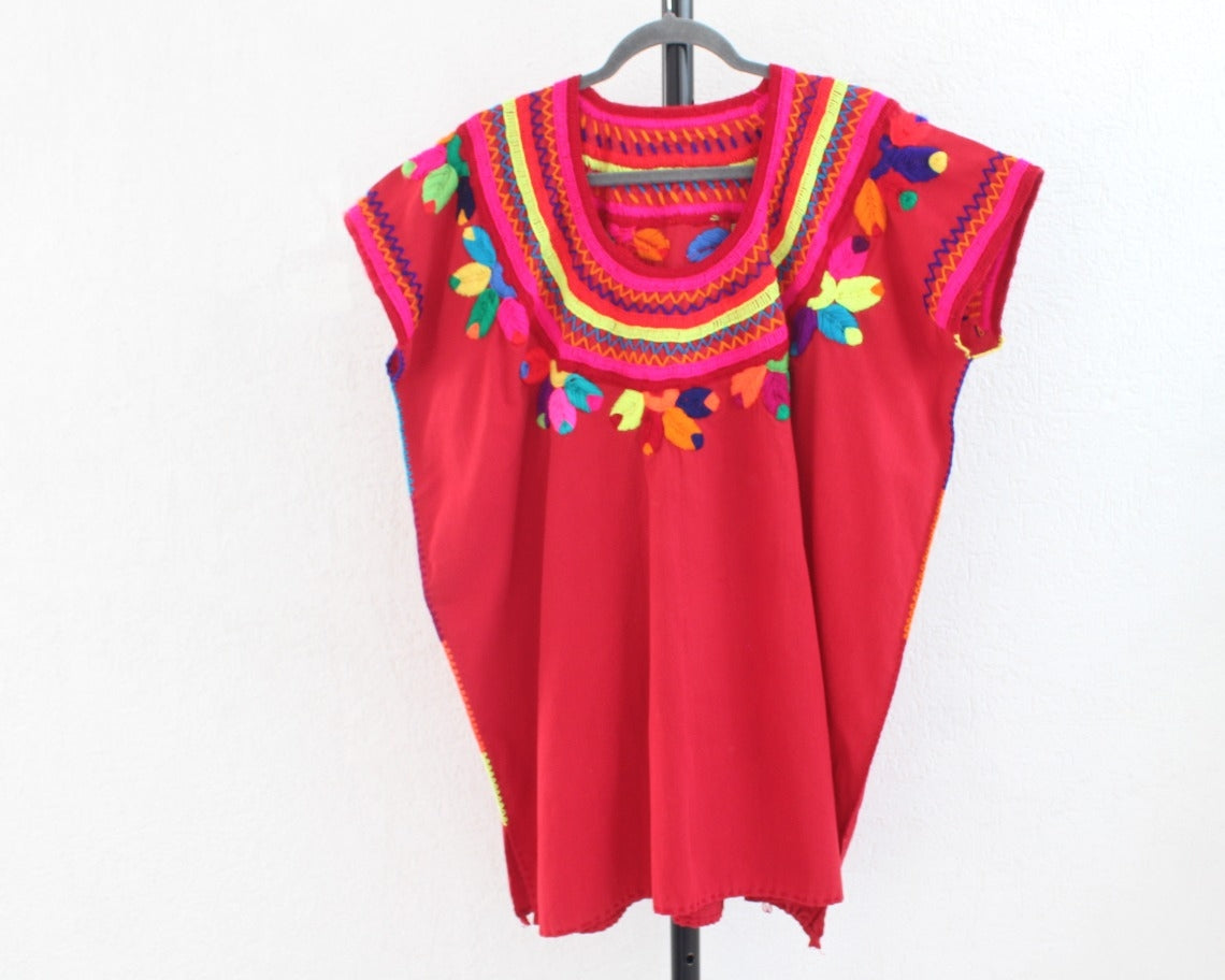 Blusa Ana Hojas Rojo Colores 2XL