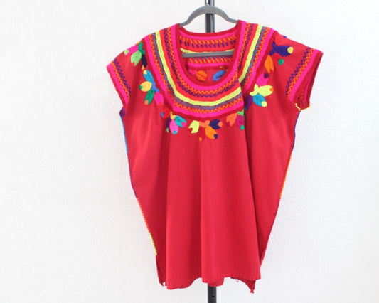Blusa Ana Hojas Rojo Colores 2XL