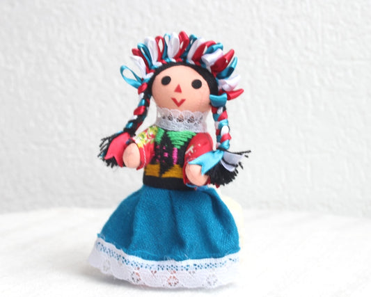 Muñeca Lelé Mediana Azul Blanco Rojo