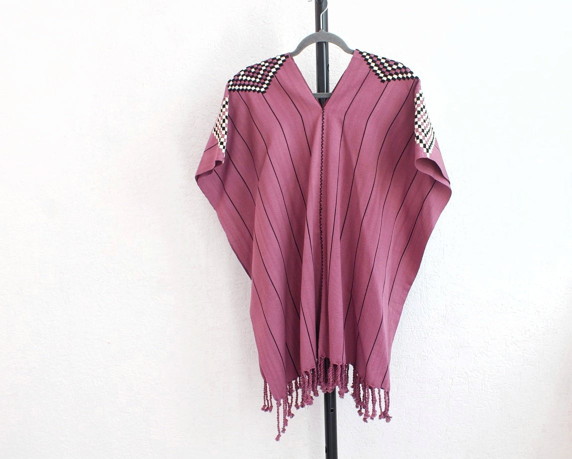 Jorongo Rombos Rosa Lineas Negro