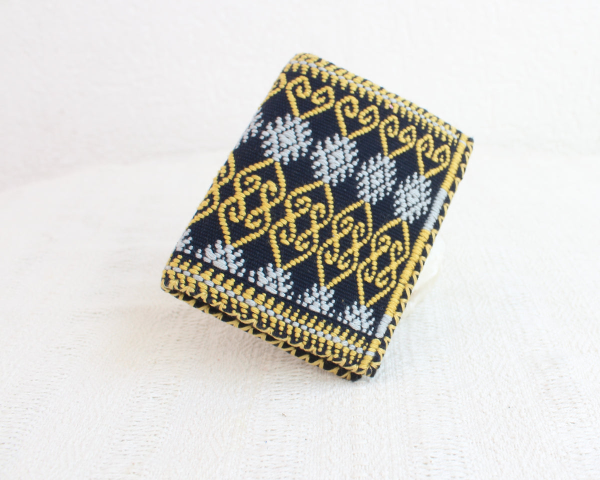 Tarjetero Estrellitas Amarillo Blanco